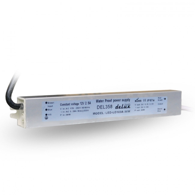 LED tápegység  30W  12 V DC  IP65